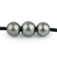 Triple 10.5mm-11.5mm Dark Silvery Eimeo Mana Necklace
