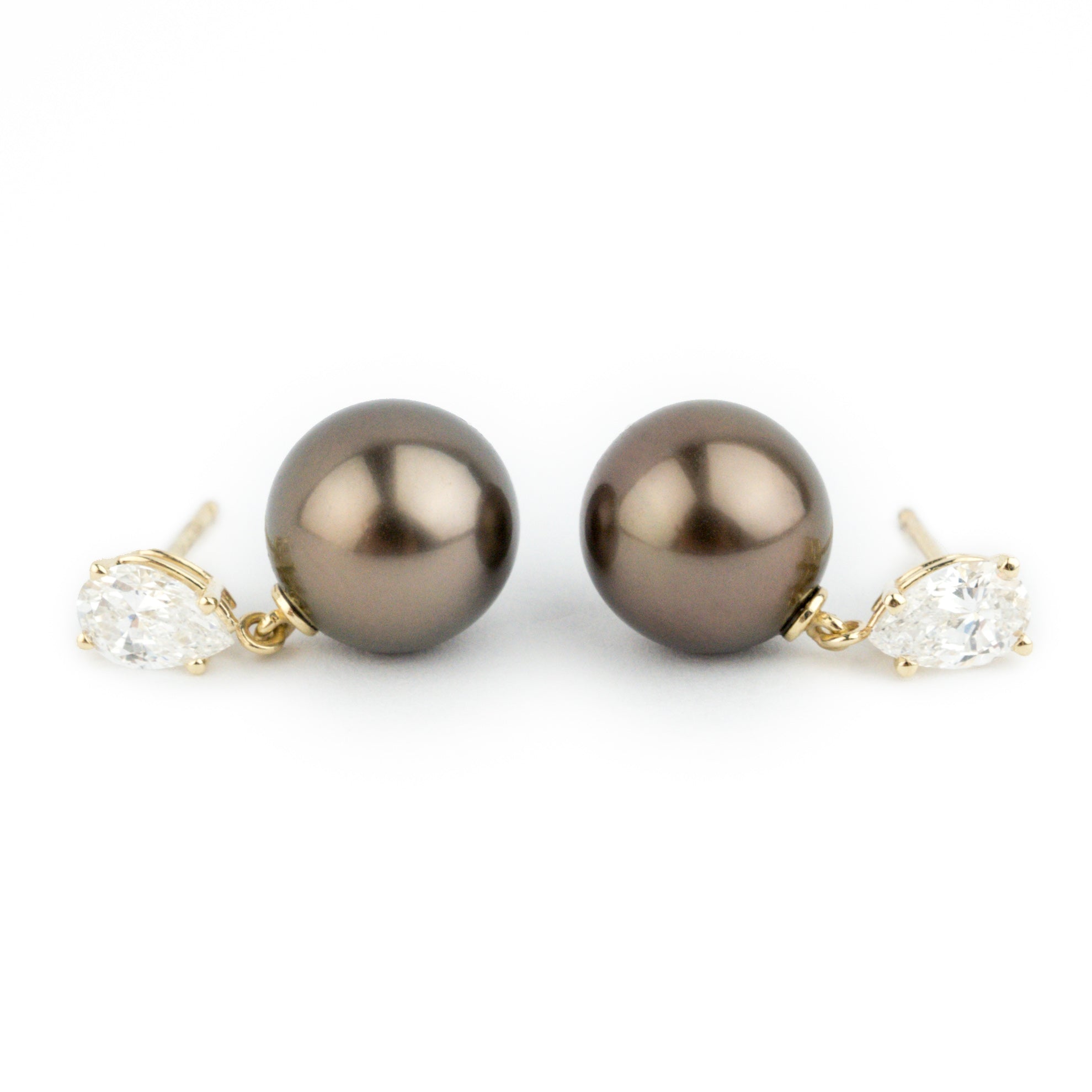 Tahitian Pearl & Diamond Sirène Earrings