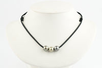 Lavender Green 10-10.8mm Triple Eimeo Mana Necklace