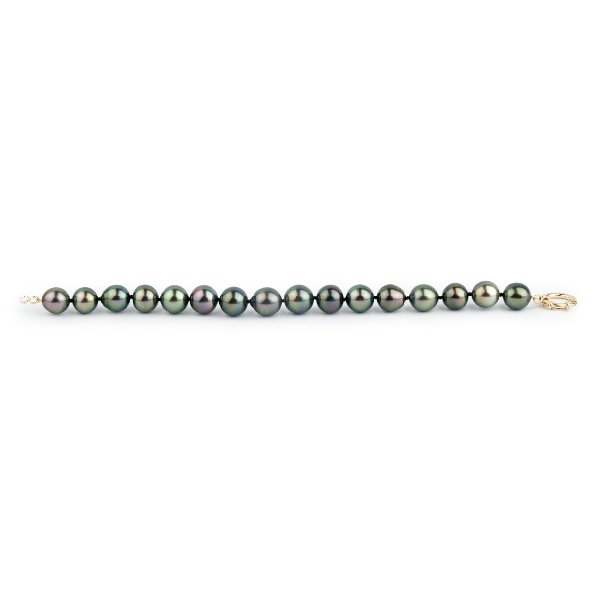 Bright Peacock Green 9-10mm Tahitian Pearl Bracelet
