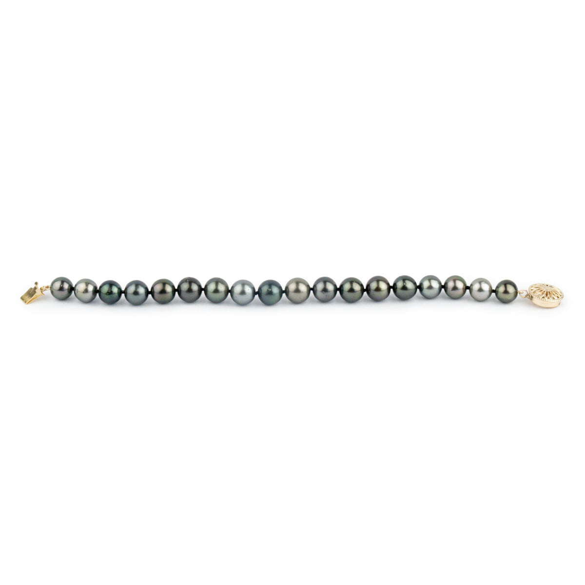 Dark Indigo Green 8-9mm Tahitian Pearl Bracelet