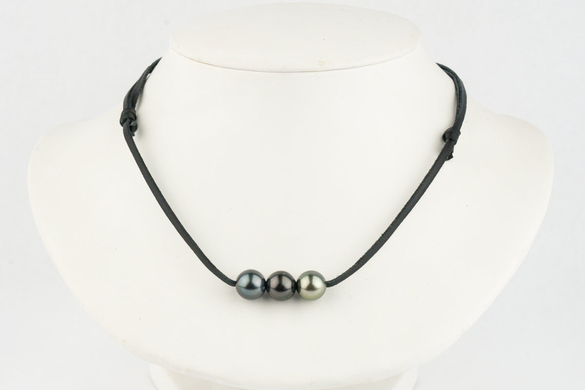 Triple 10.5mm Tri-Colored Eimeo Mana Necklace