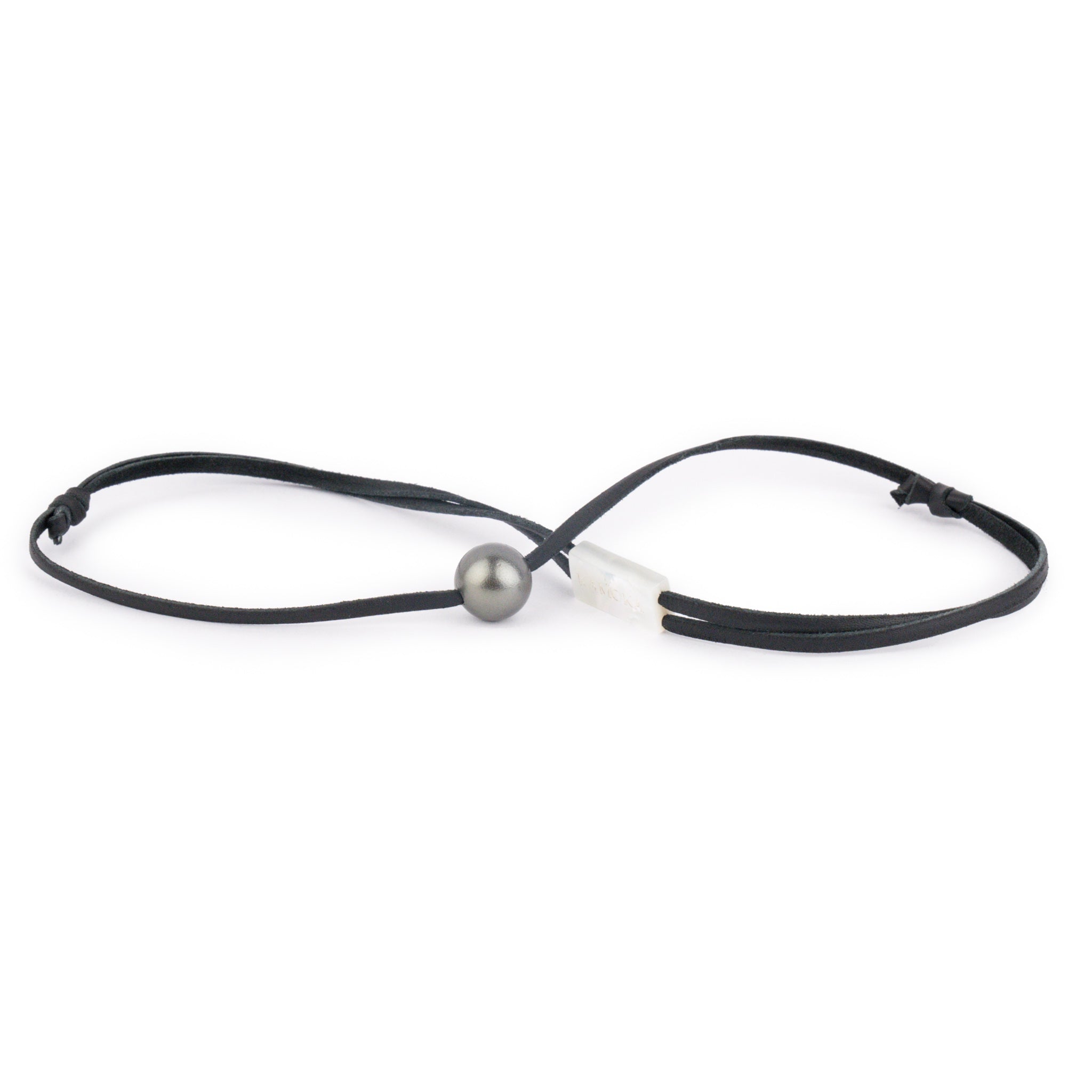 Dark Silvery Shark Skin 12.5mm Super Mana Necklace