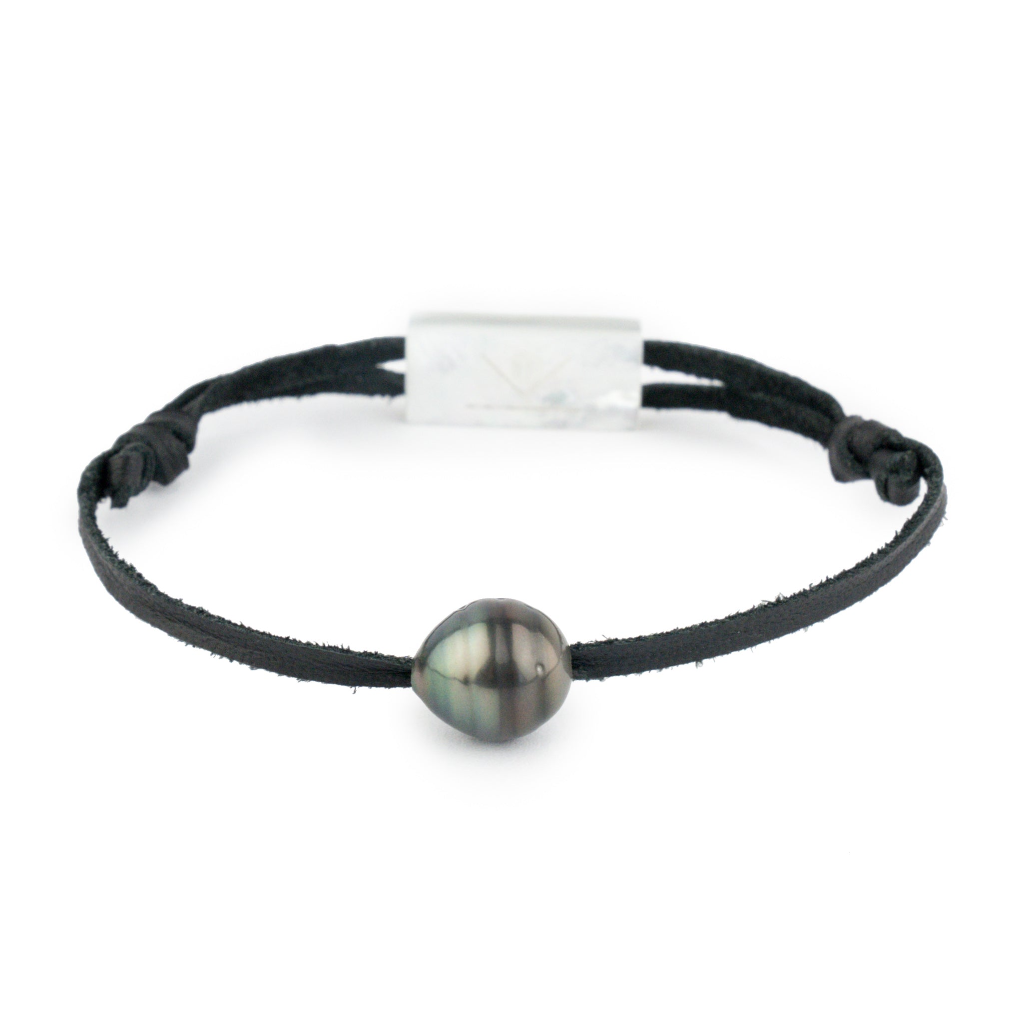 Black Green Circled 10.9mm Super Mana Bracelet