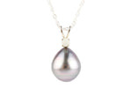 Tahitian Pearl & Opal Étoile Necklace on Sterling Silver