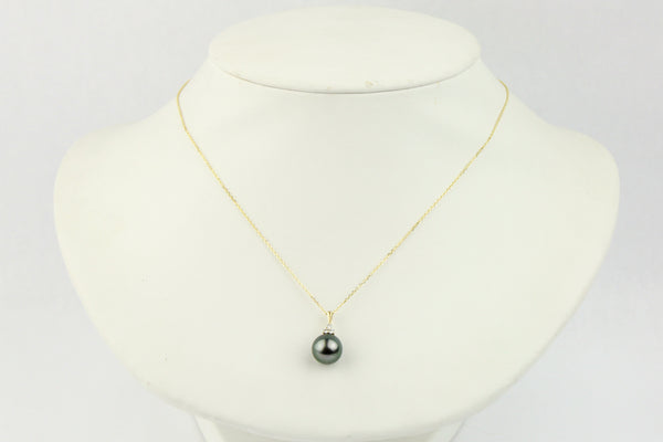 14K Solid Yellow purchases Gold Tahitian Peacock 5.5 mm Pearl 18” Necklace 25 grams