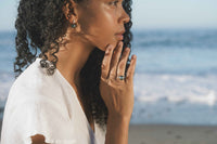 Tahitian Pearl & Diamond Bisou Ring on 14K White Gold