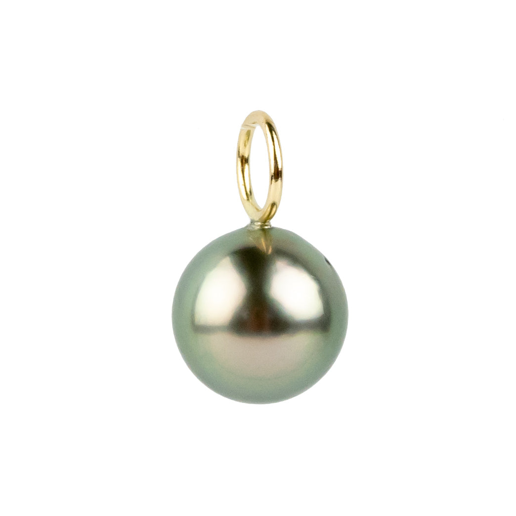 Light Pink Peacock 9.5mm Tahitian Pearl Pendant on Gold Filled