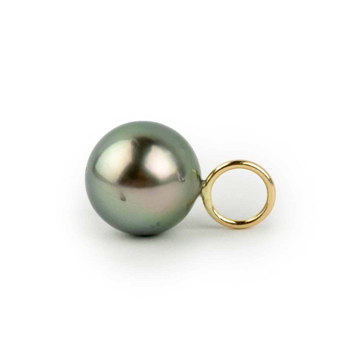 Light Pink Peacock 9.5mm Tahitian Pearl Pendant on Gold Filled