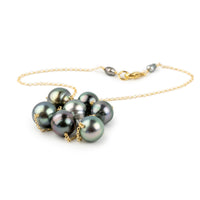 Pastel Rainbow Tin-Cup Tahitian Pearl Necklace on 14/20 Gold Filled
