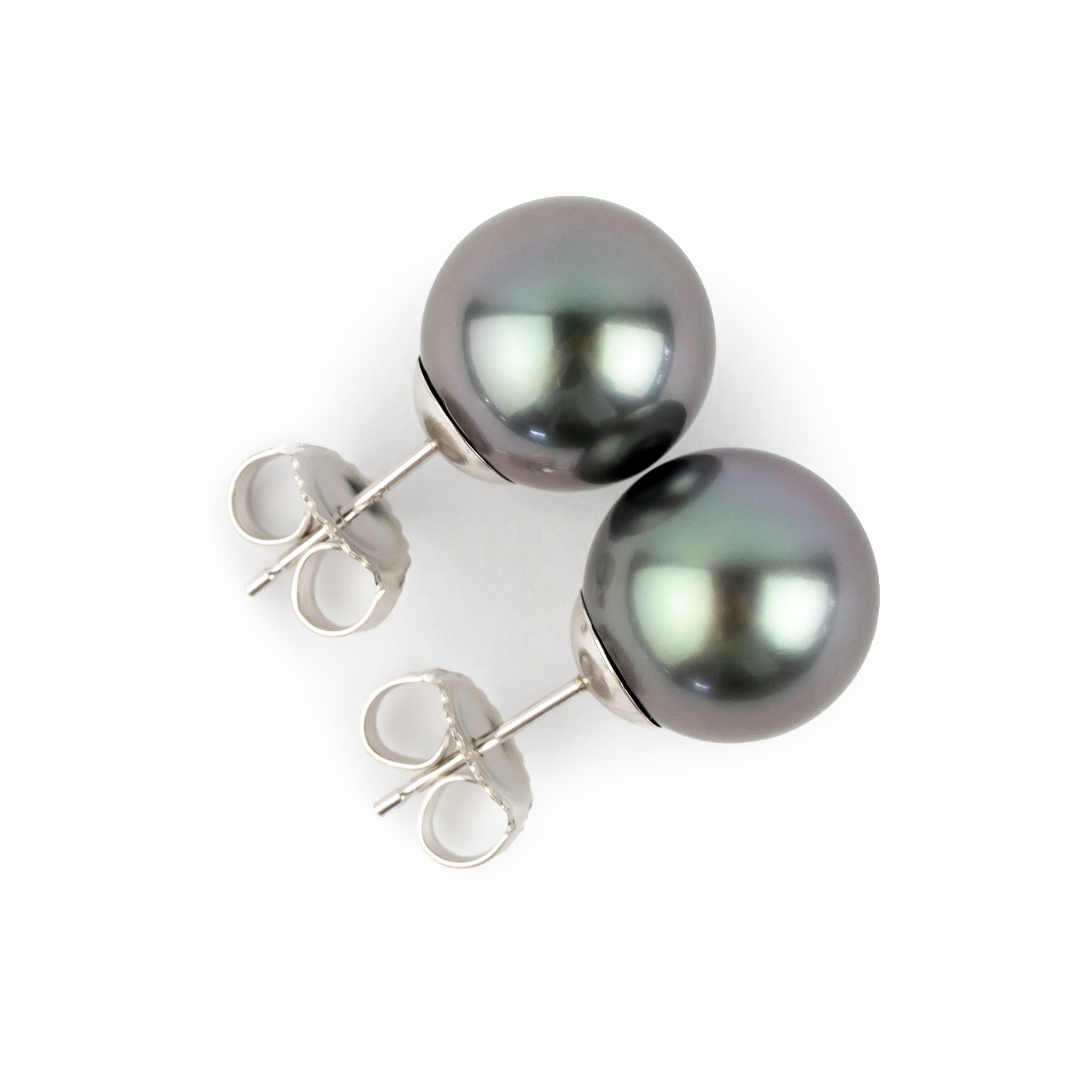 Lavender Blue 11.1mm Statement Pearl Stud Earrings