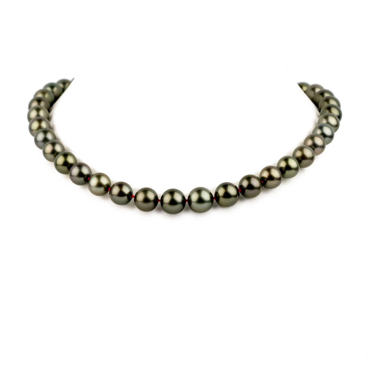 Dark Silvery Green 11-13mm Tahitian Pearl Strand
