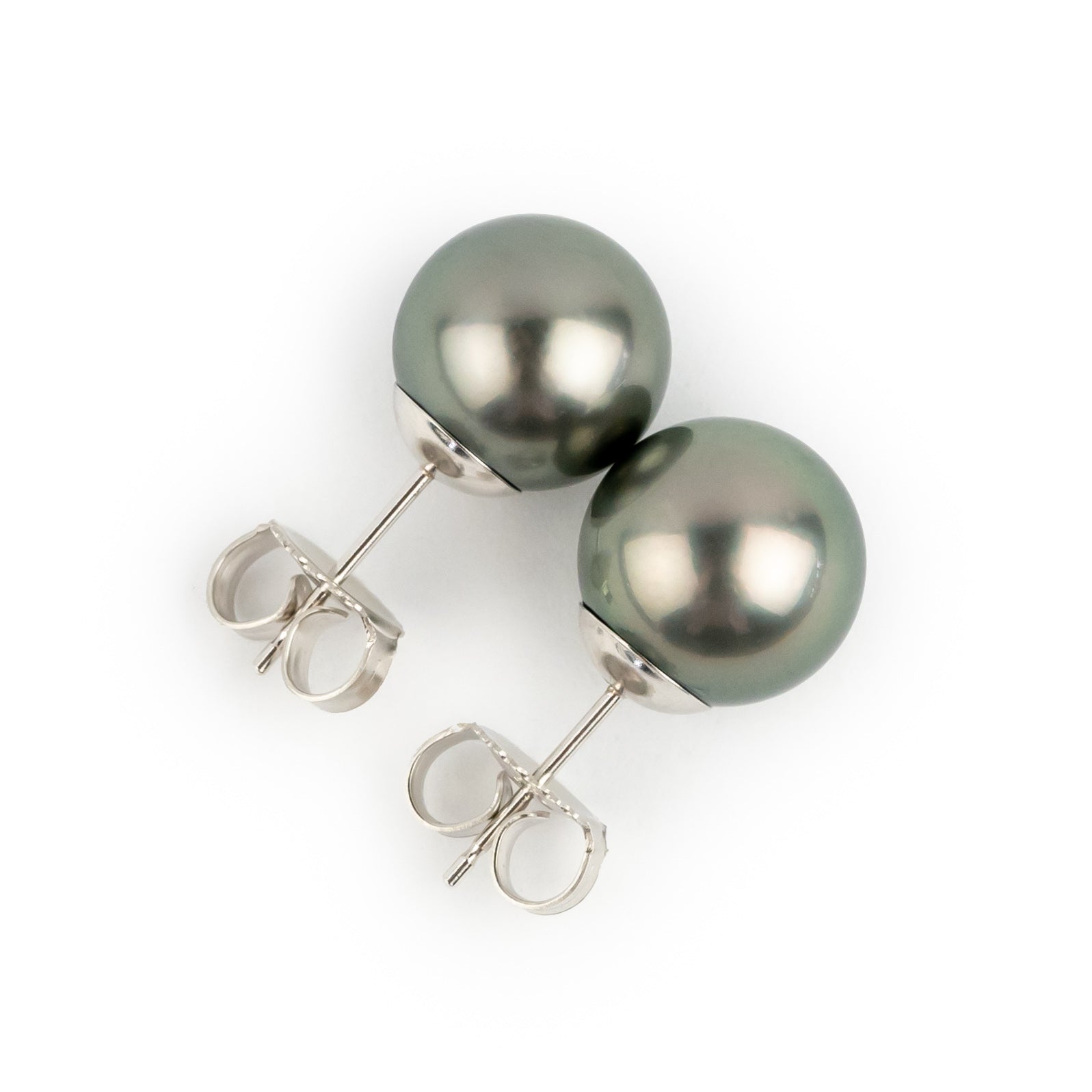 Sugar Magnolia 10.3mm Tahitian Pearl Statement Stud Earrings
