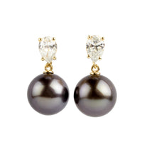 Tahitian Pearl & Diamond Sirène Earrings