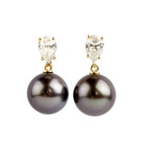 Tahitian Pearl & Diamond Sirène Earrings