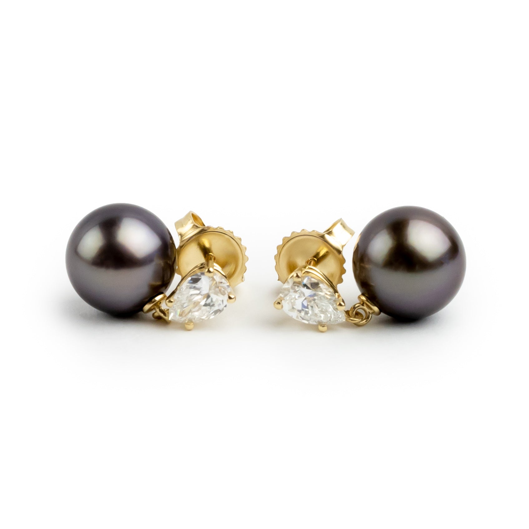 Tahitian Pearl & Diamond Sirène Earrings