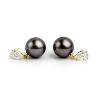 Tahitian Pearl & Diamond Sirène Earrings