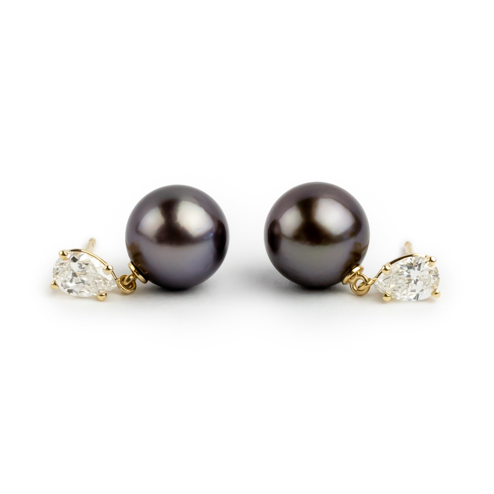 Tahitian Pearl & Diamond Sirène Earrings