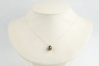 Pink Green 9mm Tahitian Pearl I'a Necklace on Sterling Silver