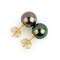 Dragonfruit 10.7mm Tahitian Pearl Statement Stud Earrings