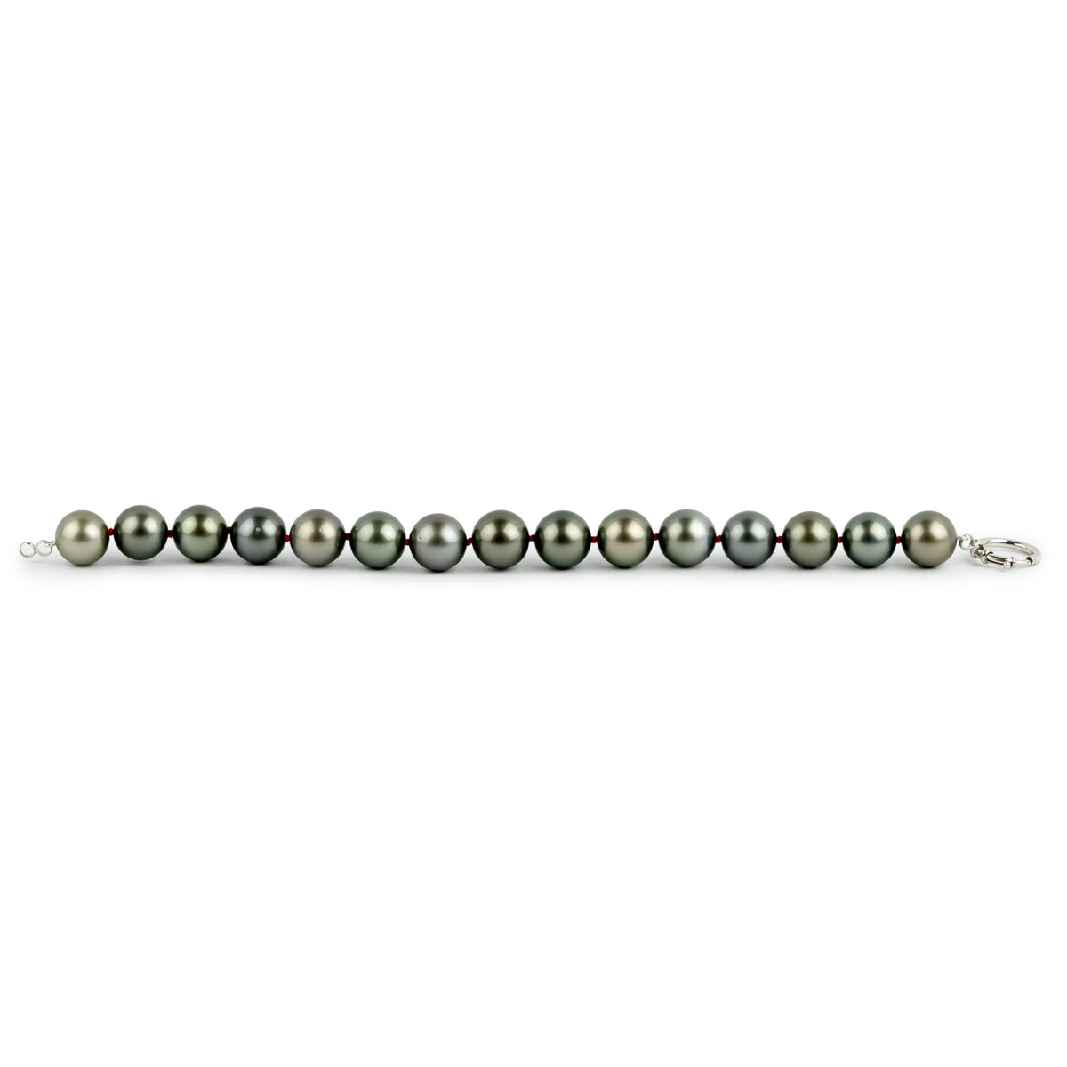 Silvery Green 11-11.8mm Tahitian Pearl Bracelet