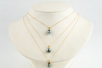 Tahitian Pearl & Peridot Sky Blue Étoile Necklace on 10K Gold