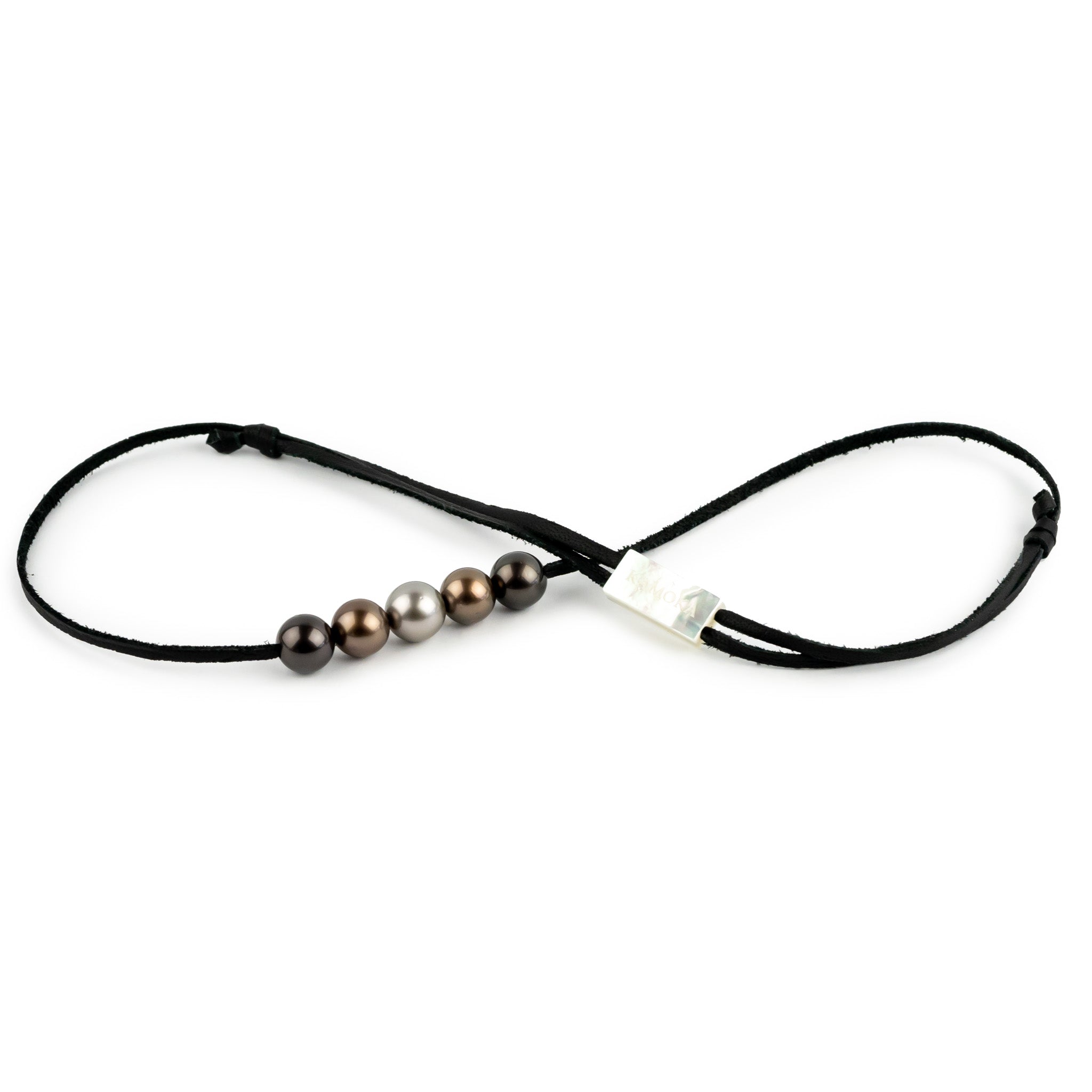 Amber Ombré Quintuple 10-10.6mm Mana Pearl Necklace