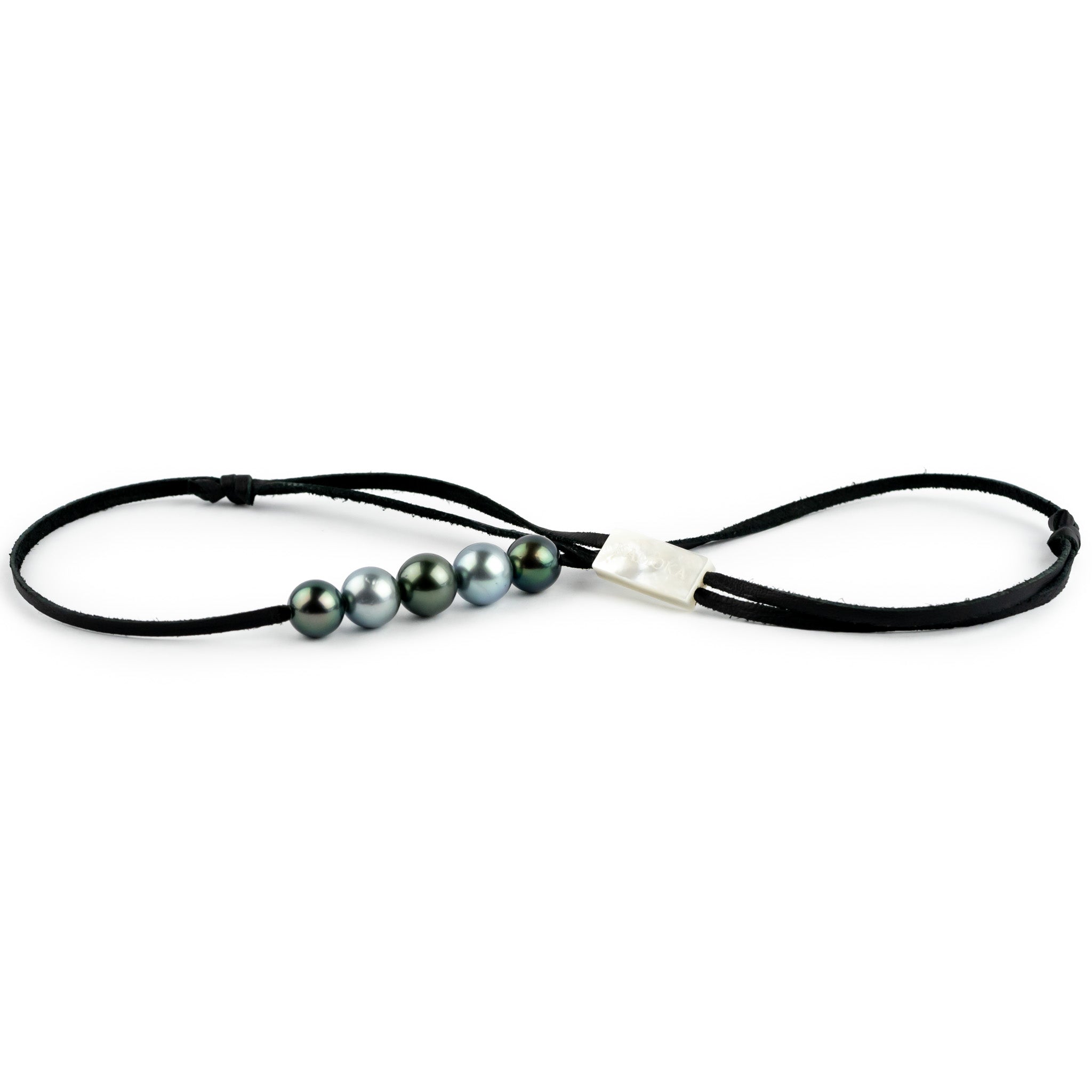 Morning Mist Quintuple 10-11mm Mana Pearl Necklace