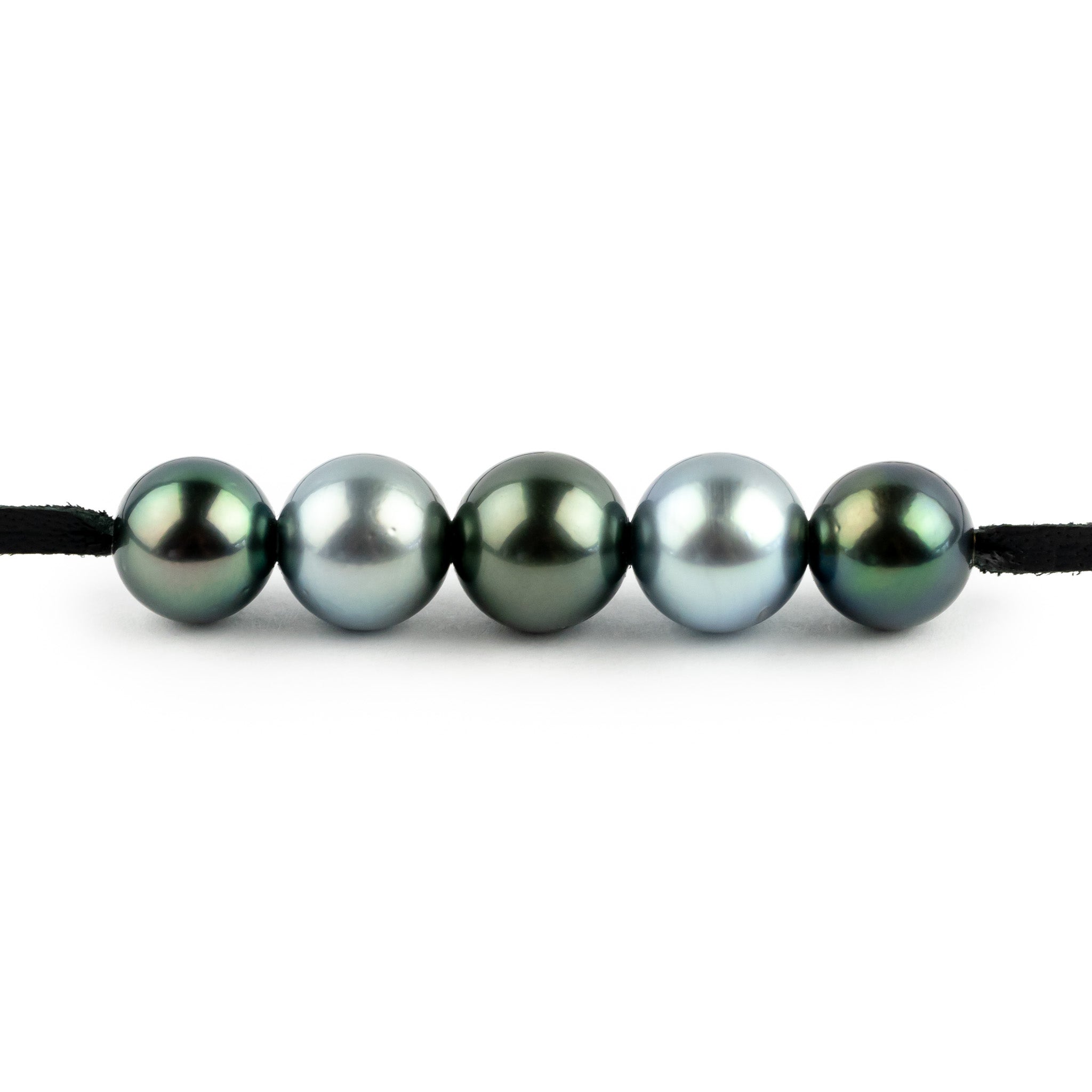 Morning Mist Quintuple 10-11mm Mana Pearl Necklace