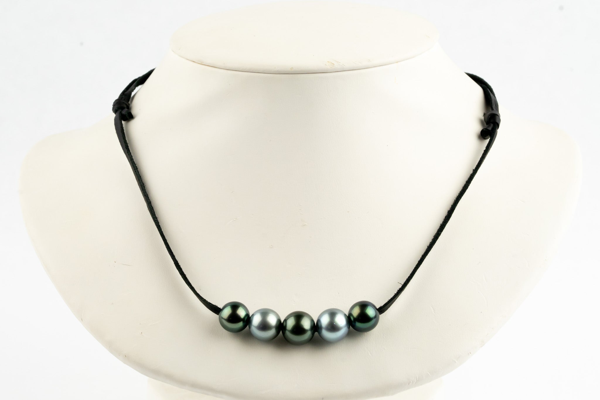 Morning Mist Quintuple 10-11mm Mana Pearl Necklace