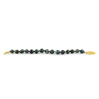 Harlequin Green 7.5-8.9mm Circled Tahitian Pearl Bracelet