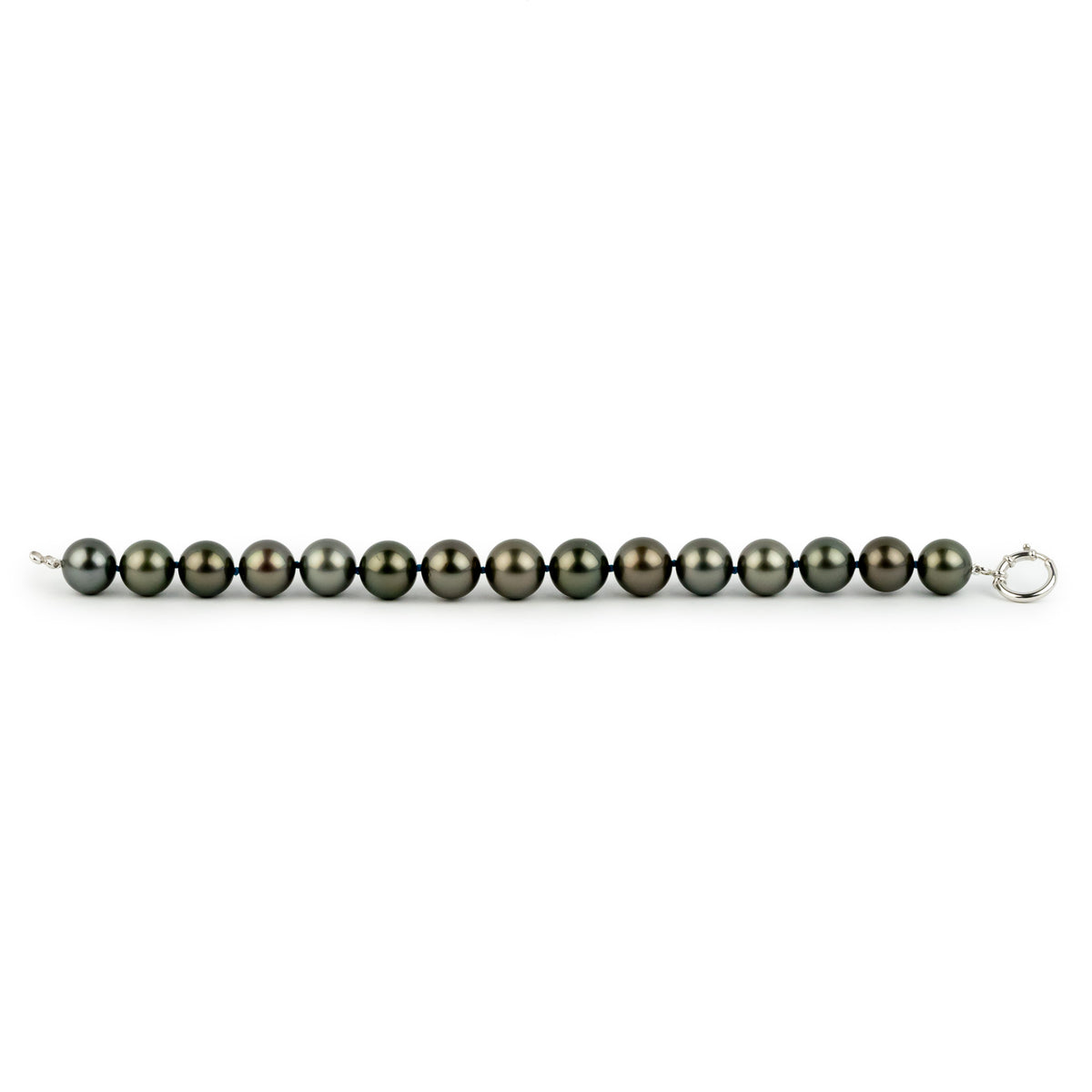 Warm Green 11-11.9mm Tahitian Pearl Bracelet