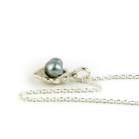 Tahitian Keshi Pearl Sterling Silver Seashell Necklace