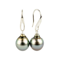 Opalescent 13.2mm Teardrop Hook Dangles on Sterling Silver