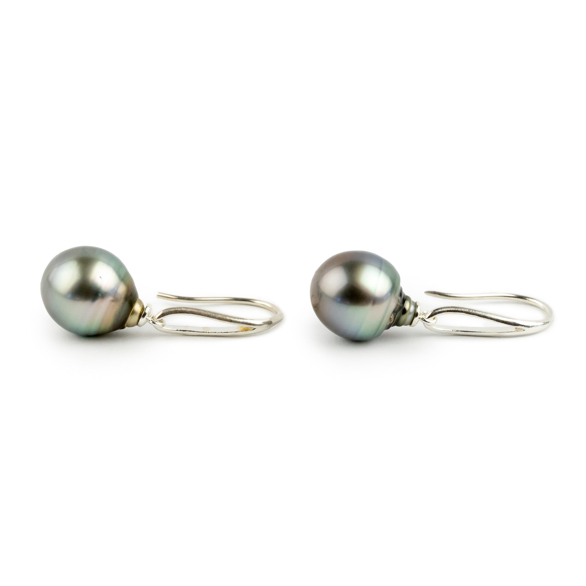 Opalescent 13.2mm Teardrop Hook Dangles on Sterling Silver