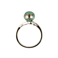 Spring Green Tahitian Pearl Vine Ring