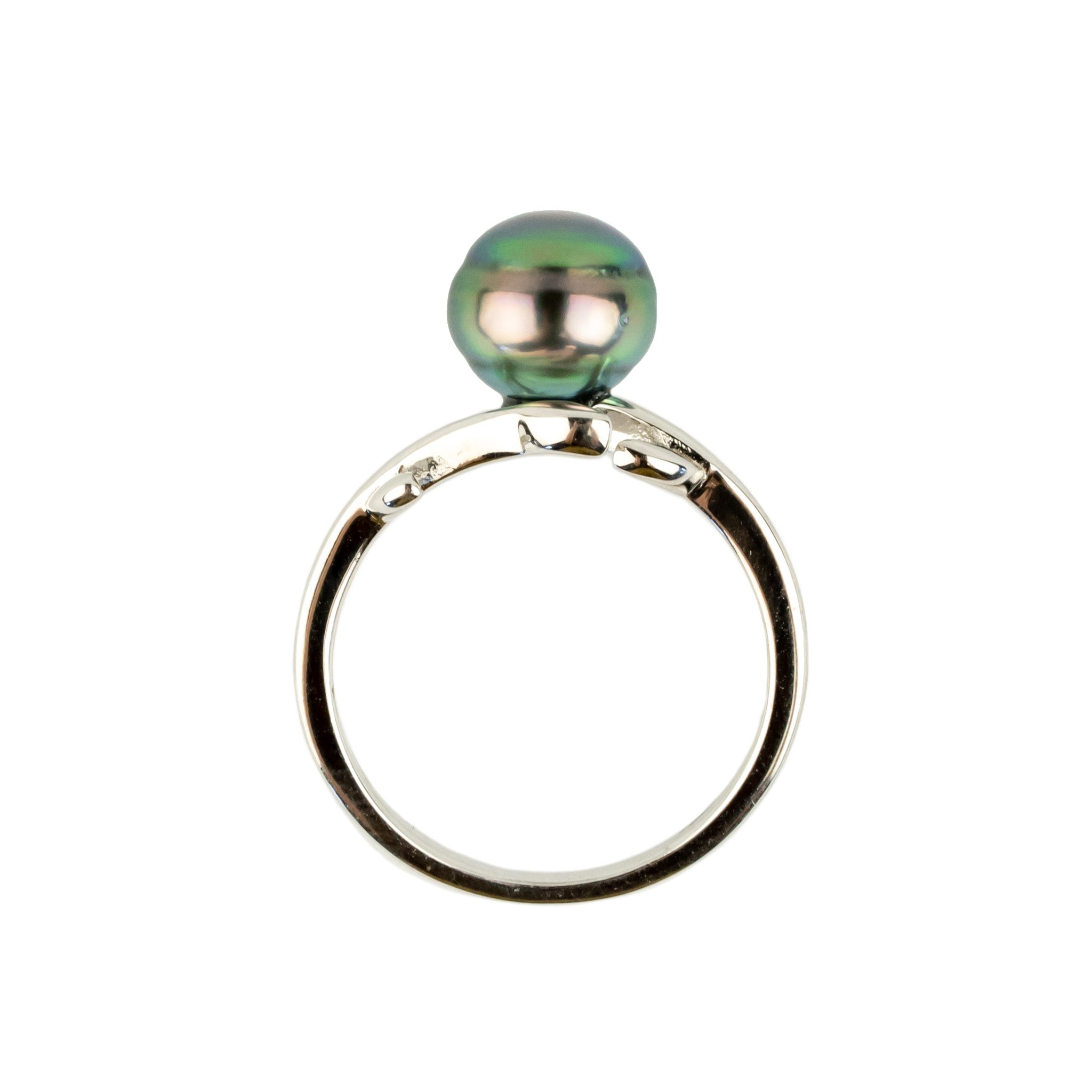 Spring Green Tahitian Pearl Vine Ring