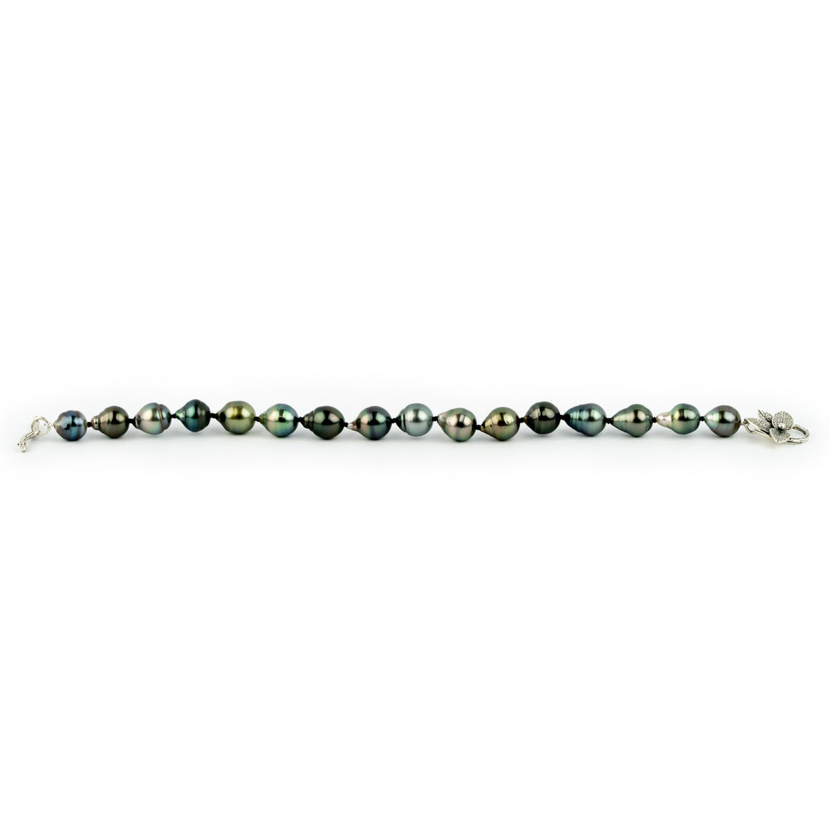 Deep Waves 8-8.9mm Circled Drop Tahitian Pearl Bracelet