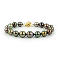 Fiery Fuchsia 8-10.4mm Tahitian Pearl Bracelet