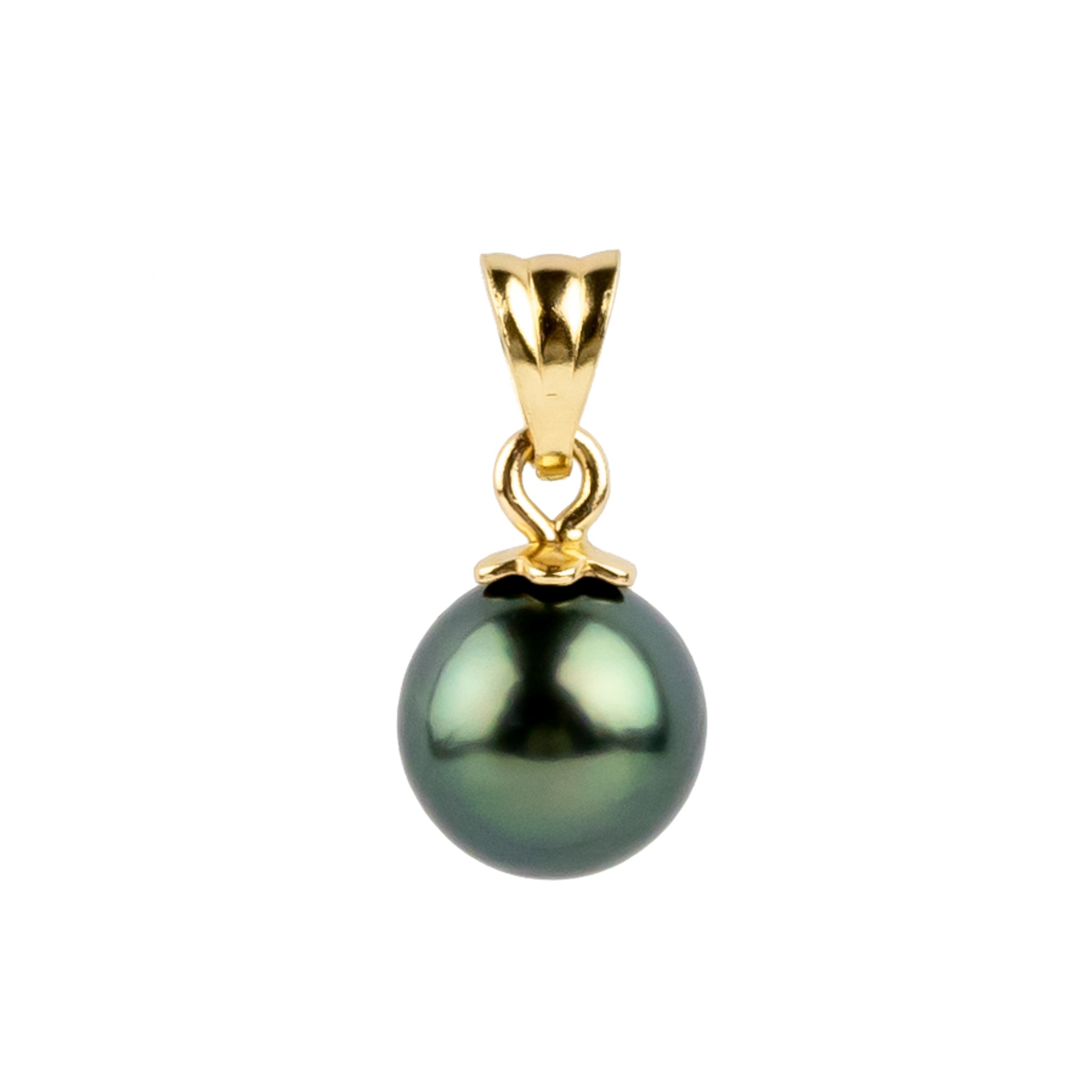 Deep Teal Petite Tahitian Pearl Pendant