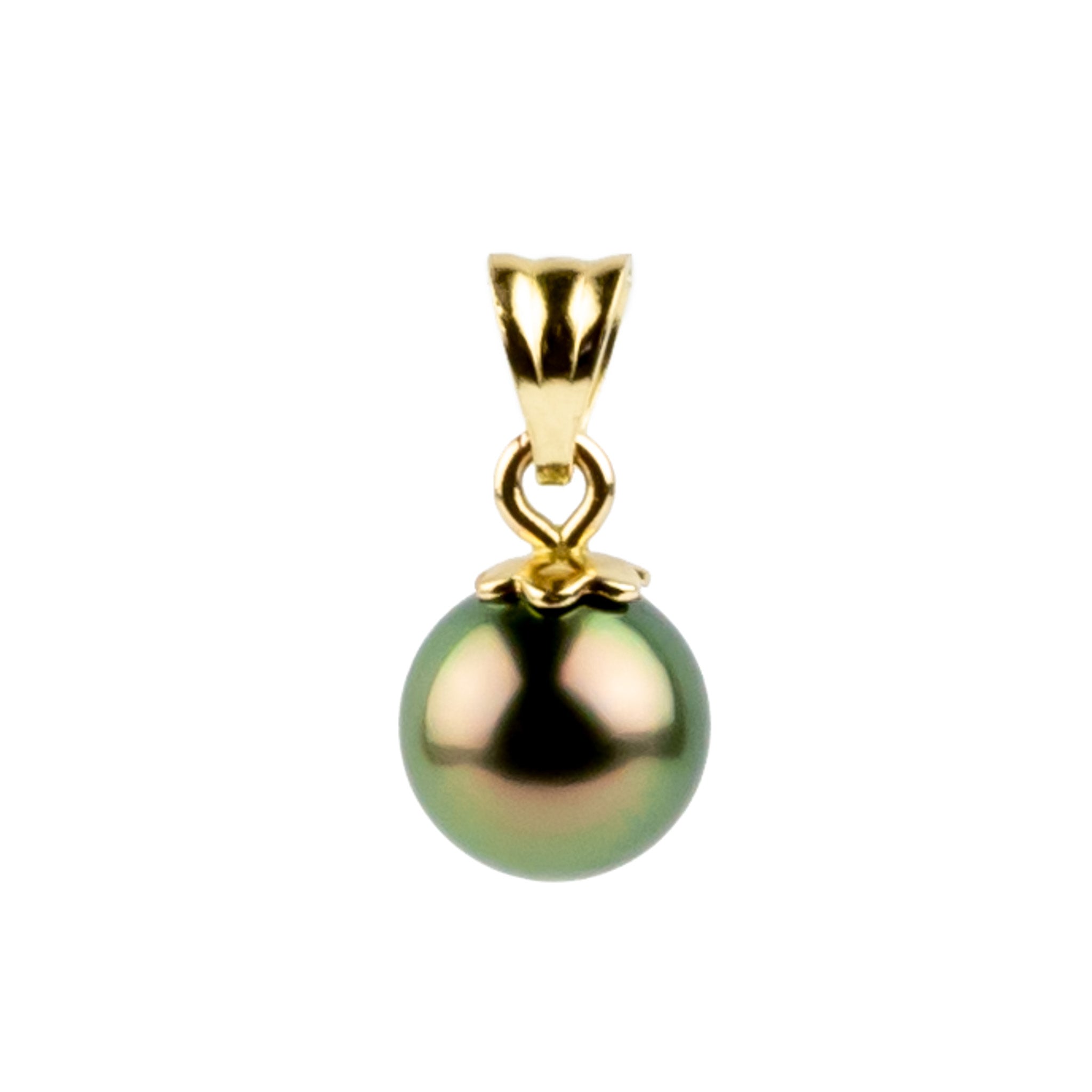 Cactus Flower 7.6mm Tahitian Pearl Pendant