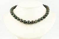 Black Sand Beach 10.2-13.1mm Tahitian Pearl Choker Strand