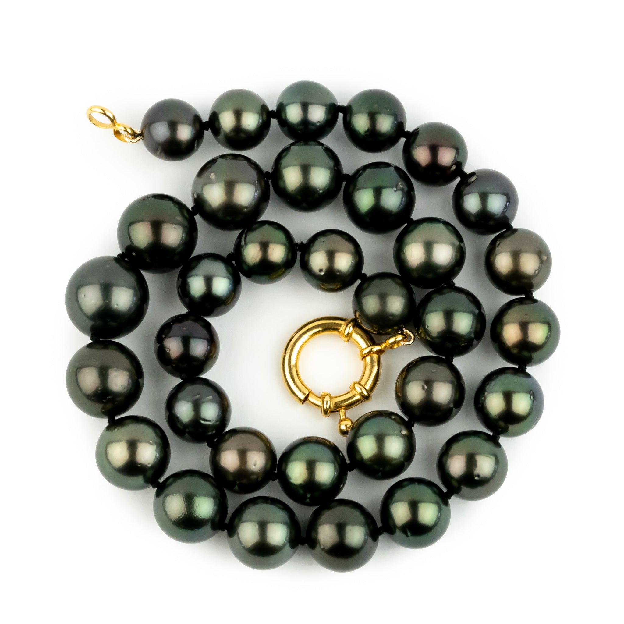 Black Sand Beach 10.2-13.1mm Tahitian Pearl Choker Strand