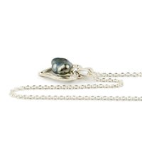 Silver Heart Tahitian Keshi Pearl Necklace