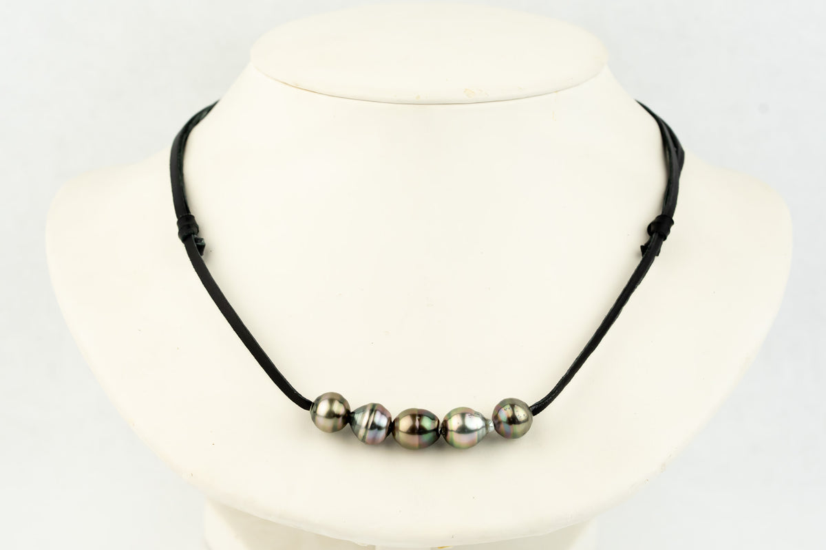 Galactic Gold Quintuple 9.8-10.2mm Mana Pearl Necklace
