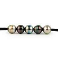 Dark Flower Quintuple 9.8-10.2mm Mana Pearl Necklace