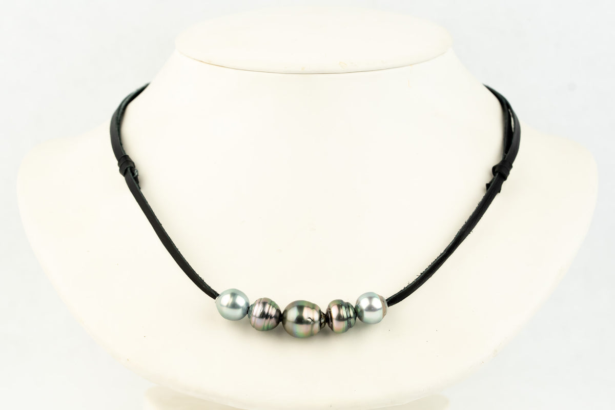 Prismatic Pinks Quintuple 9.8-11.7mm Mana Pearl Necklace