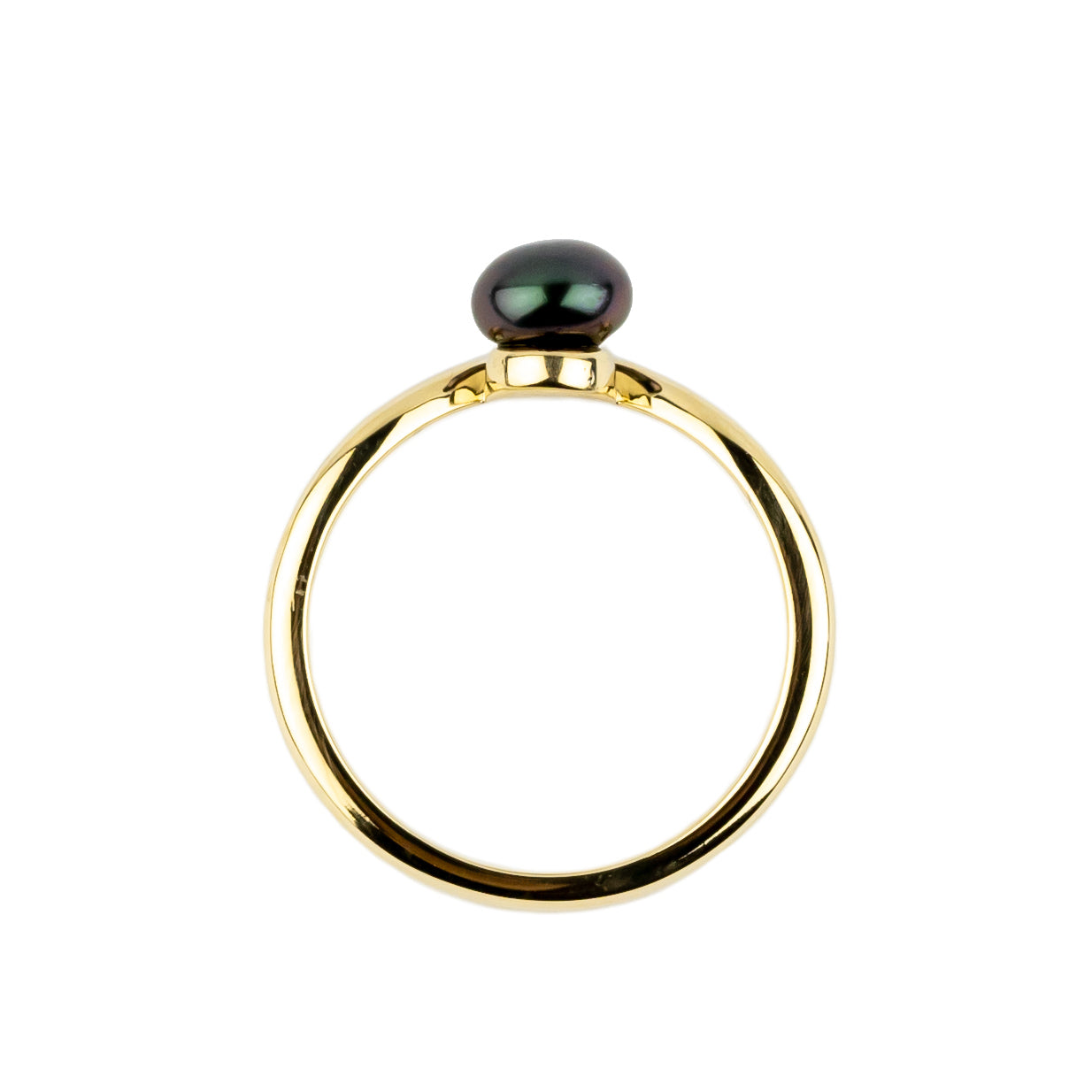Tahitian Keshi Pearl & Diamond Sunrise Ring