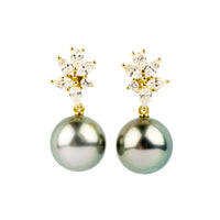 Tahitian Pearl & Diamond Anapa Earrings