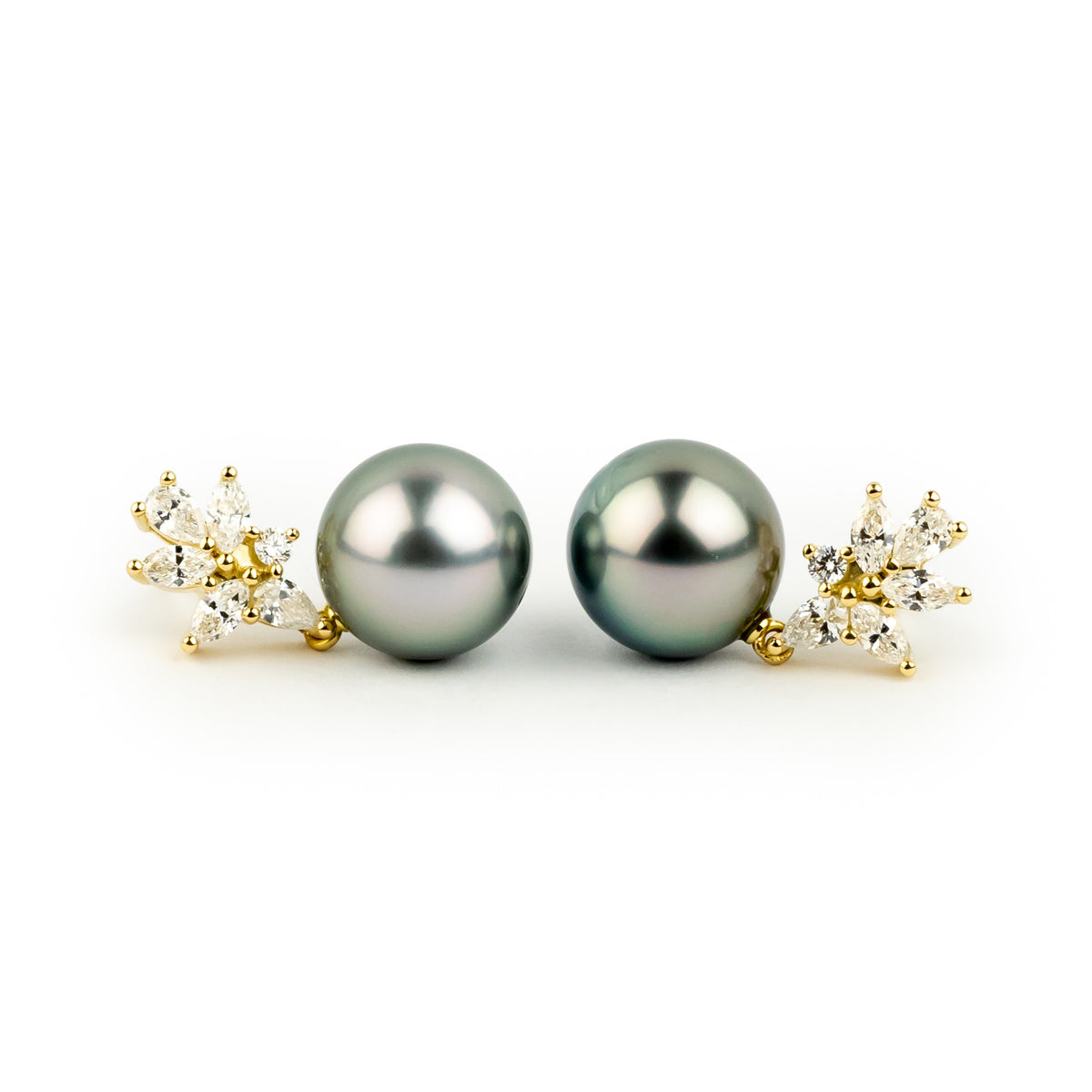 Tahitian Pearl & Diamond Anapa Earrings